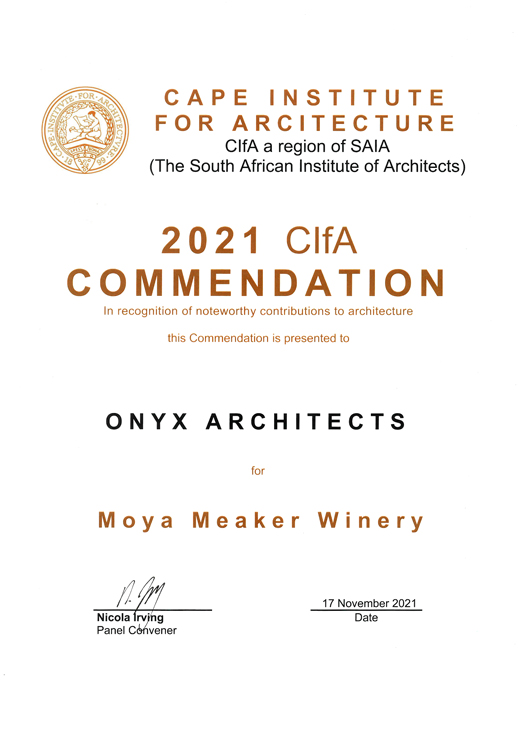 Onyx Architects and Interior Design Studio in Cape Town, CIfa 2021